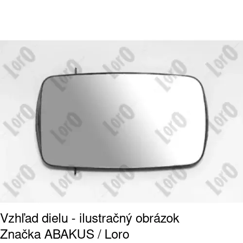 Sklo vonkajšieho zrkadla 3209553E /POLCAR/ - obr. 3