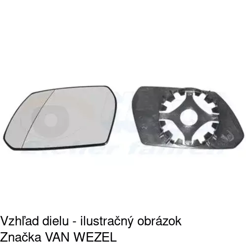 Sklo vonkajšieho zrkadla s držiakom 3218547M /POLCAR/ - obr. 5