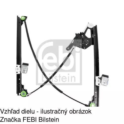 Mechanizmus sťahovania okna elektrický bez motora 3240PSG2 /POLCAR/ - obr. 1