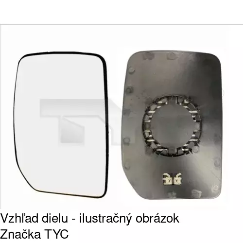 Sklo vonkajšieho zrkadla s držiakom 3247546E /POLCAR/ - obr. 3