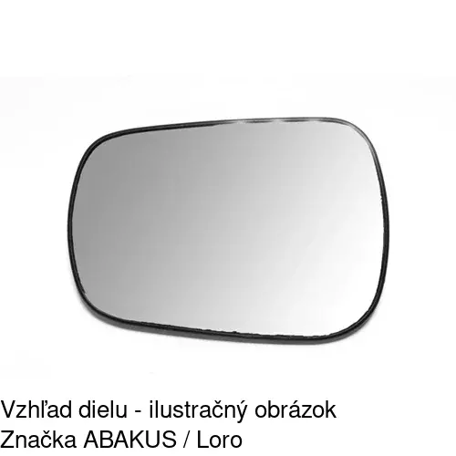 Sklo vonkajšieho zrkadla s držiakom 3257543E /POLCAR/ - obr. 1