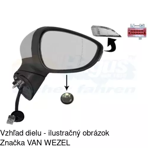 Vonkajšie zrkadlo 32B1524M /POLCAR/ - obr. 5