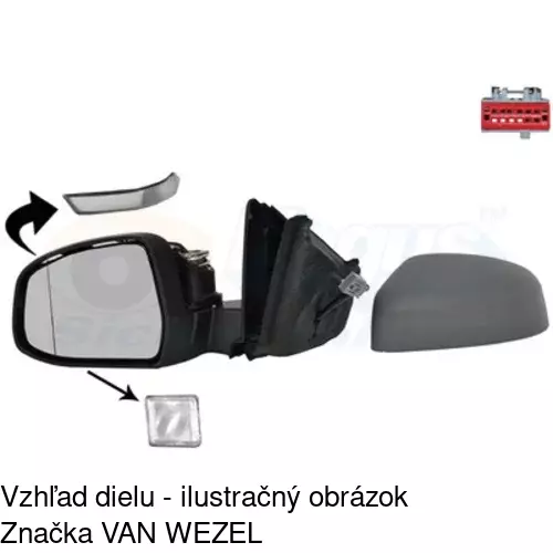 Vonkajšie zrkadlo 32D1516E /POLCAR/ - obr. 3