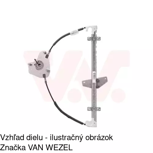 Mechanizmus sťahovania okna elektrický bez motora 4003PSG2 /POLCAR/ - obr. 2