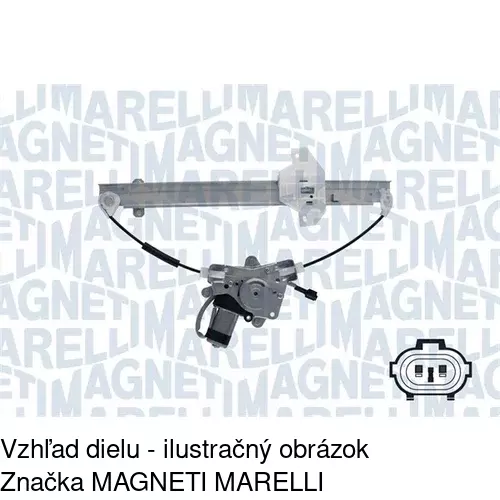Mechanizmus sťahovania okna elektrický bez motora 4007PSG7 /POLCAR/ - obr. 1