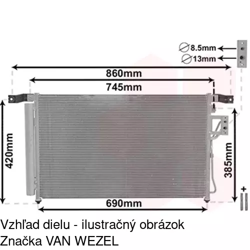 Chladiče klimatizácie 4051K8C2S /POLCAR/ - obr. 1
