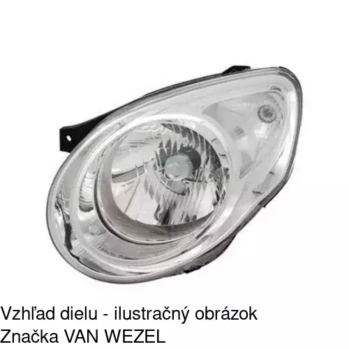 Hlavný reflektor 4107091E /POLCAR/ - obr. 1