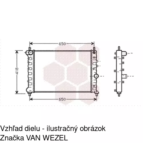 Chladiče vody 421108A1 /POLCAR/ - obr. 1