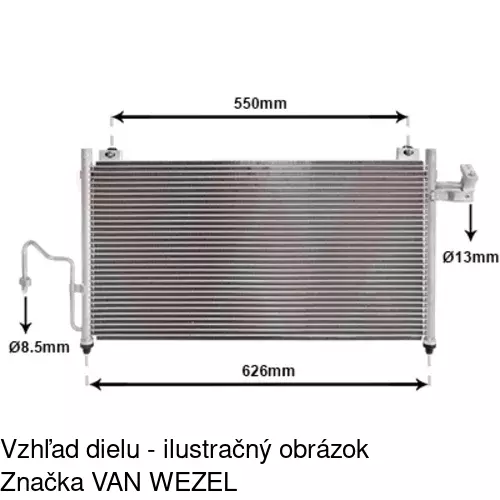 Chladiče klimatizácie 4540K8C1S /POLCAR/ - obr. 2