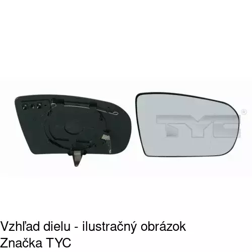 Sklo vonkajšieho zrkadla s držiakom 5003544E /POLCAR/ - obr. 5
