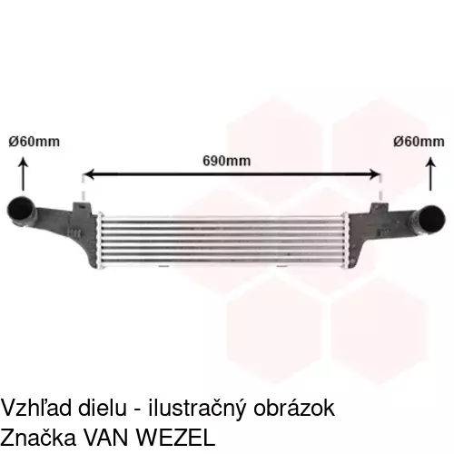 Chladiče vzduchu (Intercoolery) 5015J8-4 /POLCAR/ - obr. 3
