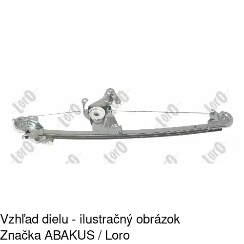 Mechanizmus sťahovania okna elektrický bez motora 5015PSG4 /POLCAR/ - obr. 3