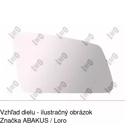Sklo vonkajšieho zrkadla s držiakom 5018552E /POLCAR/ - obr. 2