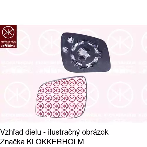 Sklo vonkajšieho zrkadla s držiakom 5021555M /POLCAR/ - obr. 1