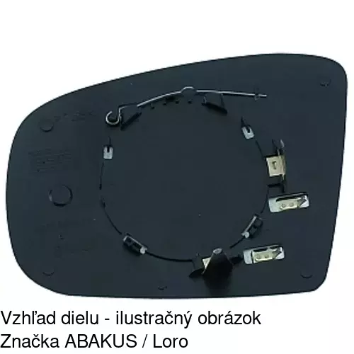 Sklo vonkajšieho zrkadla s držiakom 5044557E /POLCAR/ - obr. 4