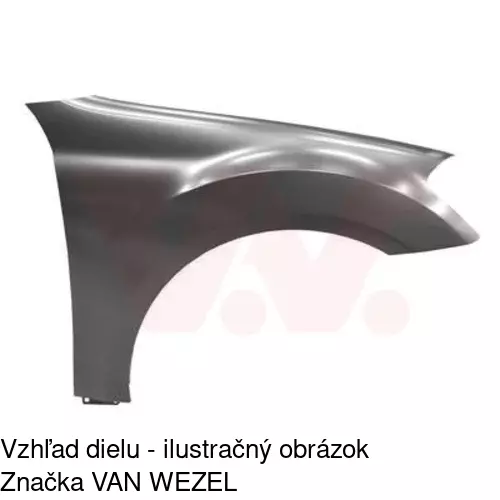Predný blatník POLCAR 504502