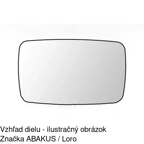 Sklo vonkajšieho zrkadla s držiakom 5062541E /POLCAR/