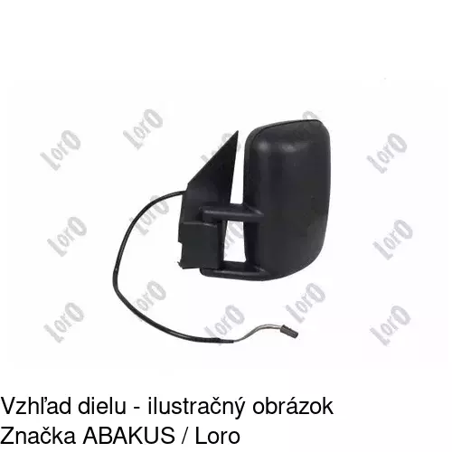 Sklo vonkajšieho zrkadla s držiakom 5062543E /POLCAR/ - obr. 1