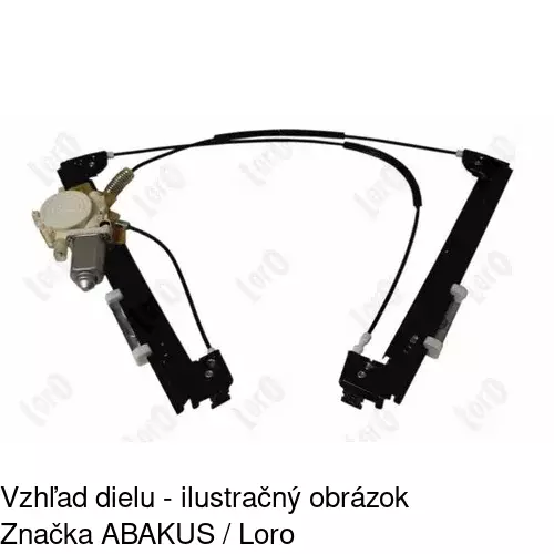 Mechanizmus sťahovania okna elektrický bez motora 5101PSG2A /POLCAR/ - obr. 5