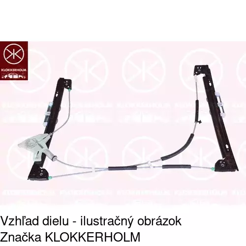 Mechanizmus sťahovania okna elektrický bez motora POLCAR 5102PSG2