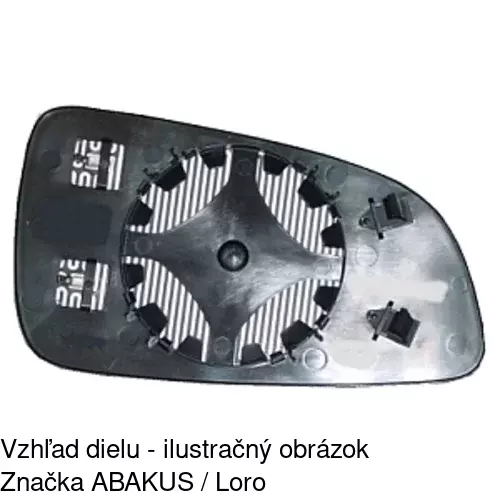 Sklo vonkajšieho zrkadla s držiakom 5503555M /POLCAR/ - obr. 5