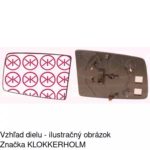 Sklo vonkajšieho zrkadla s držiakom 550754-M /POLCAR/ - obr. 1