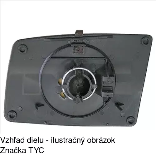 Sklo vonkajšieho zrkadla s držiakom 550754-M /POLCAR/ - obr. 4
