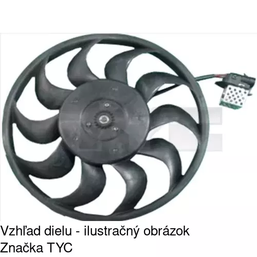 Ventilátor bez krytu / podpery 550823U1 /POLCAR/ - obr. 2