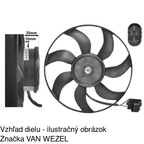 Ventilátor bez krytu / podpery 551123U2 /POLCAR/ - obr. 1