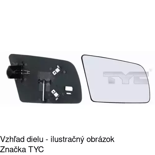 Sklo vonkajšieho zrkadla s držiakom 5514552E /POLCAR/ - obr. 1