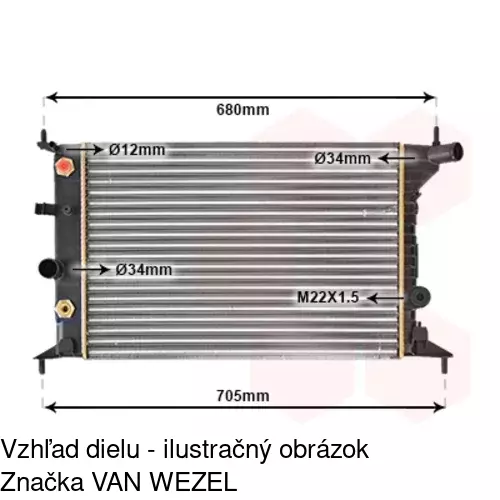 Chladiče vody 551608-2 /POLCAR/ - obr. 3