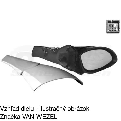 Rám vonkajšieho zrkadla 551655PM /POLCAR/ - obr. 5