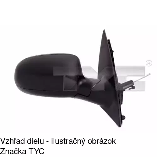 Sklo vonkajšieho zrkadla s držiakom 5556545M /POLCAR/ - obr. 1
