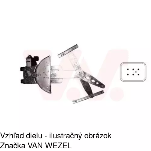 Mechanizmus sťahovania okna elektrický bez motora 5556PSG1 /POLCAR/ - obr. 5