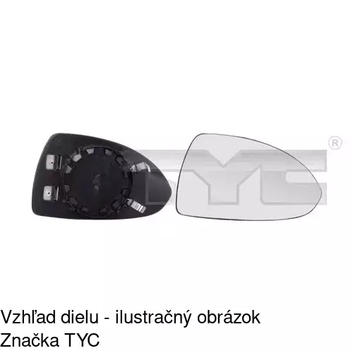 Sklo vonkajšieho zrkadla s držiakom 5558546M /POLCAR/ - obr. 5