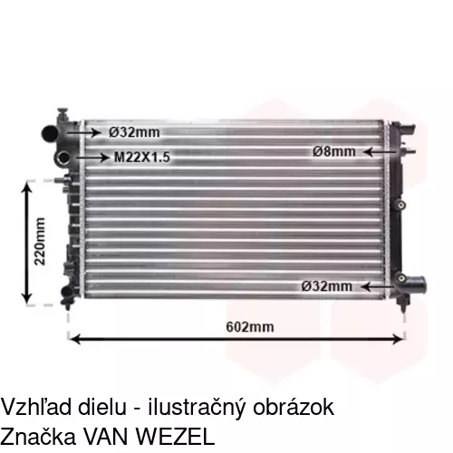 Chladiče vody 570608A2 /POLCAR/ - obr. 1