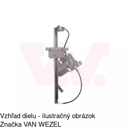 Mechanizmus sťahovania okna elektrický bez motora 5724PSG1 /POLCAR/ - obr. 3