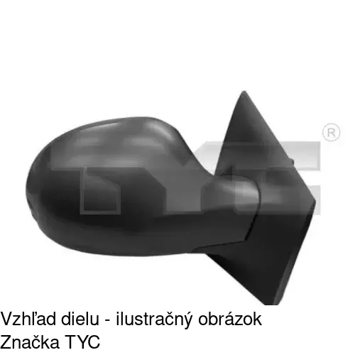 Vonkajšie zrkadlo 6001521M /POLCAR/ - obr. 2