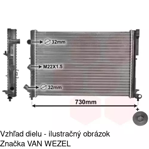 Chladiče vody 603208A2 /POLCAR/ - obr. 2