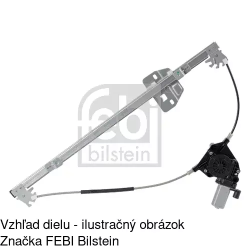 Mechanizmus sťahovania okna elektrický bez motora 6041PSG1 /POLCAR/ - obr. 2