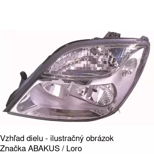 Hlavný reflektor 607010-E /POLCAR/ - obr. 2