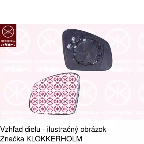 Sklo vonkajšieho zrkadla s držiakom 60A2555M /POLCAR/ - obr. 1