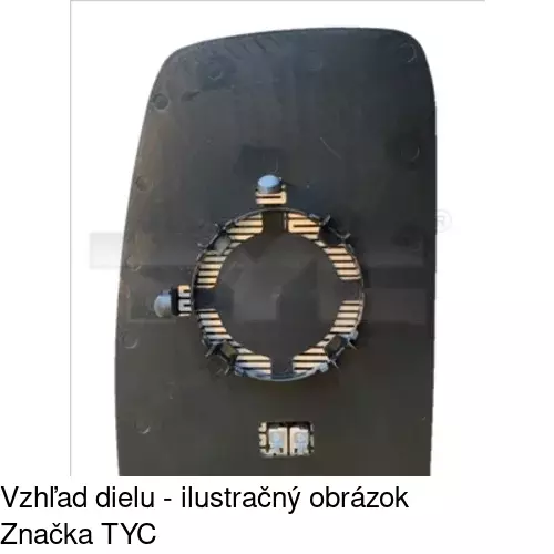 Sklo vonkajšieho zrkadla s držiakom 60N1543M /POLCAR/ - obr. 5