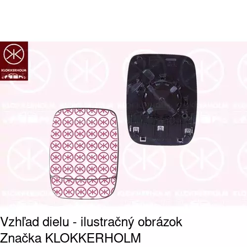 Sklo vonkajšieho zrkadla s držiakom 60N2544M /POLCAR/ - obr. 2
