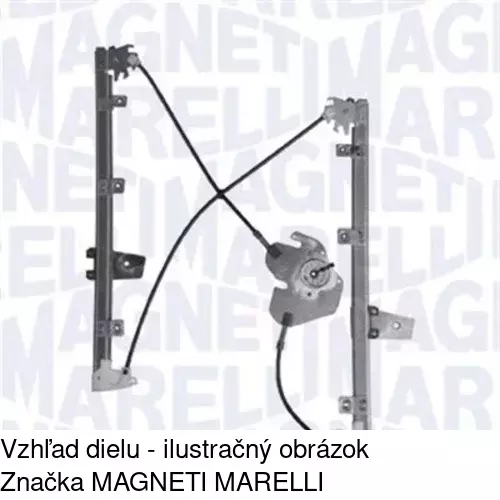 Mechanizmus sťahovania okna elektrický bez motora POLCAR 6280PSG1E
