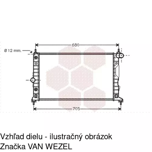 Chladiče vody POLCAR 652308-6