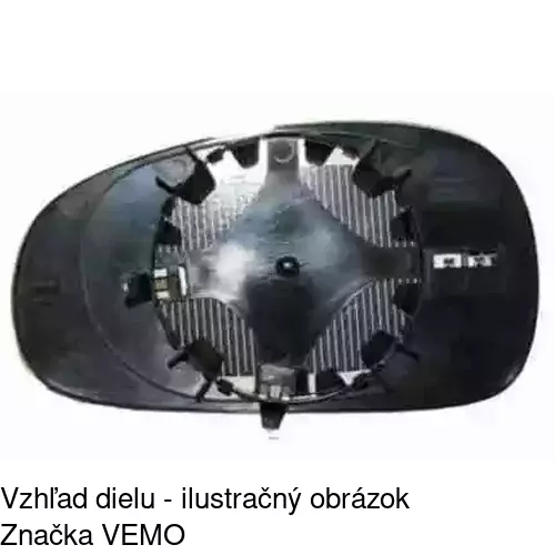 Sklo vonkajšieho zrkadla s držiakom 6726557E /POLCAR/ - obr. 5