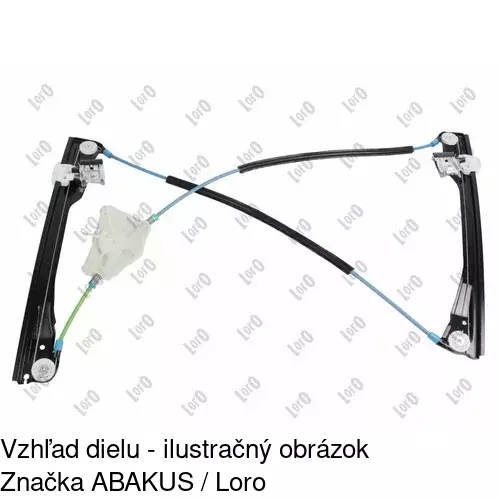 Mechanizmus sťahovania okna elektrický bez motora 6730PSG5 /POLCAR/ - obr. 2