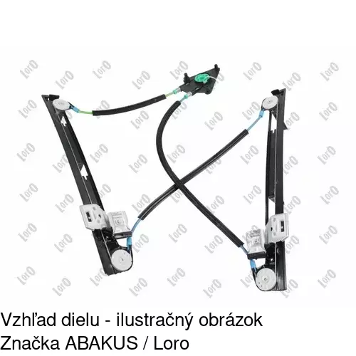 Mechanizmus sťahovania okna elektrický bez motora 6755PSG2 /POLCAR/ - obr. 5