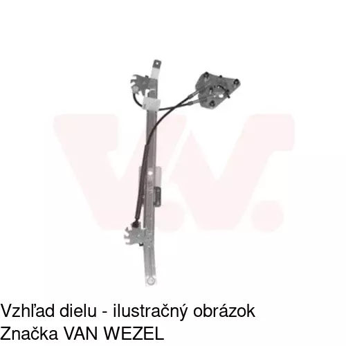 Mechanizmus sťahovania okna elektrický bez motora 6755PSG3E /POLCAR/ - obr. 3